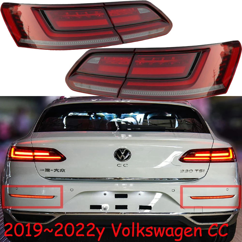 1pcs car bumper tail light for Volkswagen CC taillight LED 2019~2022y car accessories Taillamp for VW CC fog lamp