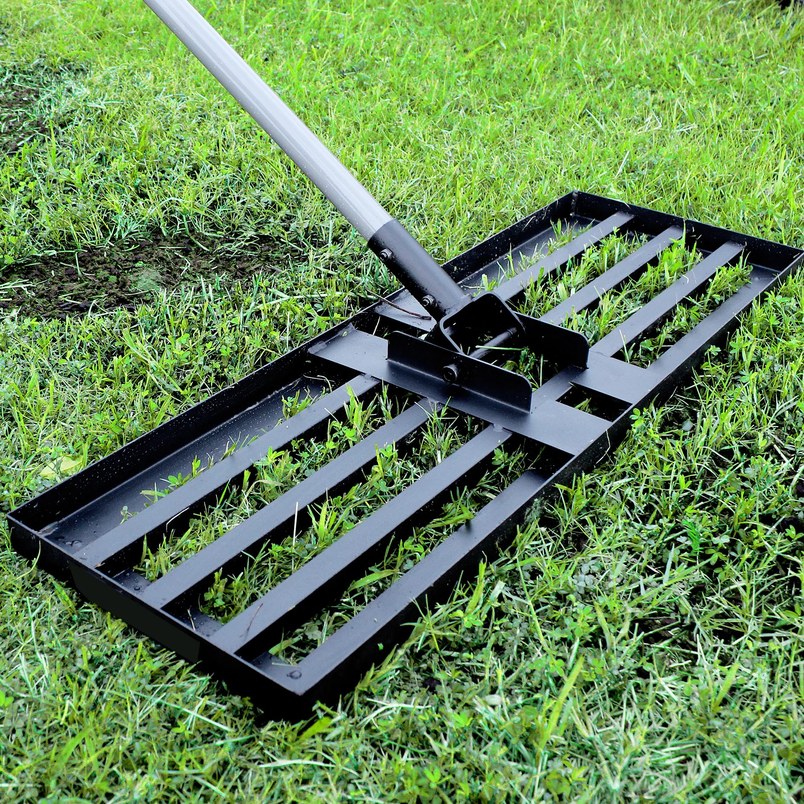 30*10in Large Size Manual Steel Lawn Leveller for Grass Organic Fertilizer Sand Spreader Leveling Garden Yard Turf maintenance