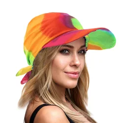 Sombrero de visera con visera ancha para mujer, bufanda de cabeza de Cachemira de algodón, sombrero de Sol de ala ancha, sombreros de playa de verano con protección UV, gorra de béisbol ajustable, nuevo