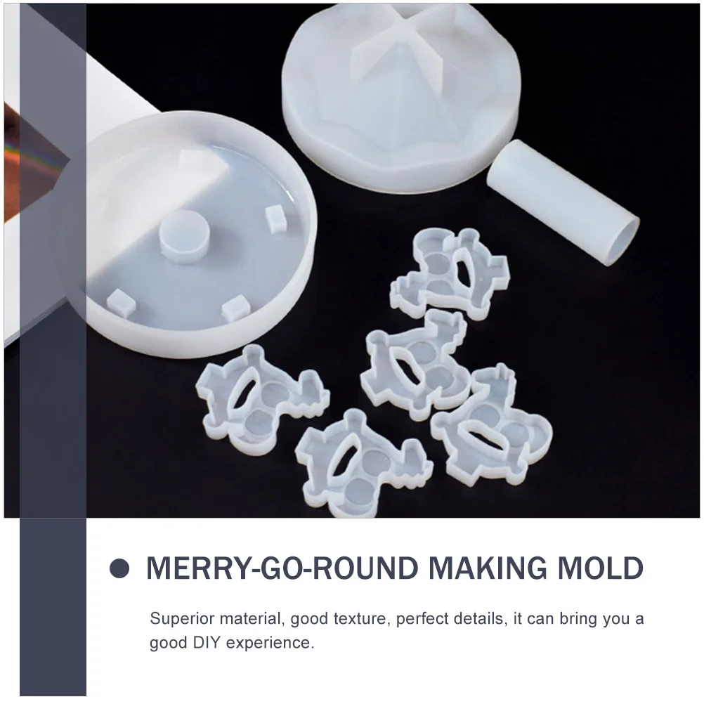 

DIY Silicone Merry Go Round Mold White Carousel Centerpieces Reusable Non Stick Easy Clean Jewelry Crafts Accessories