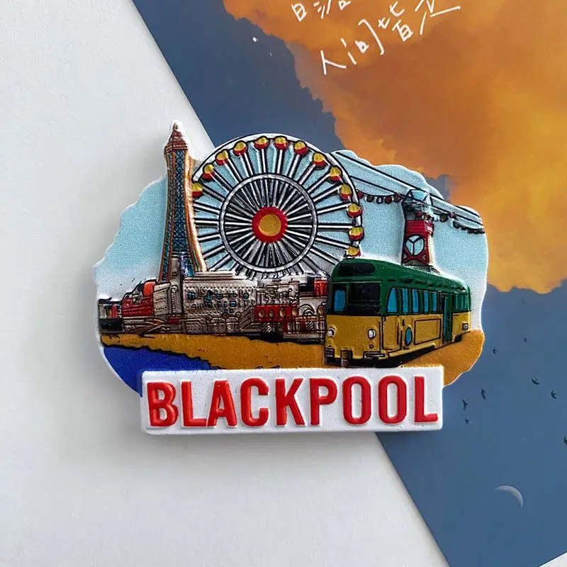 

UK Black Pond Tourist Souvenir Fridge Magnet High Aesthetic Gift Creative Decoration3d3D Magnetic Attraction