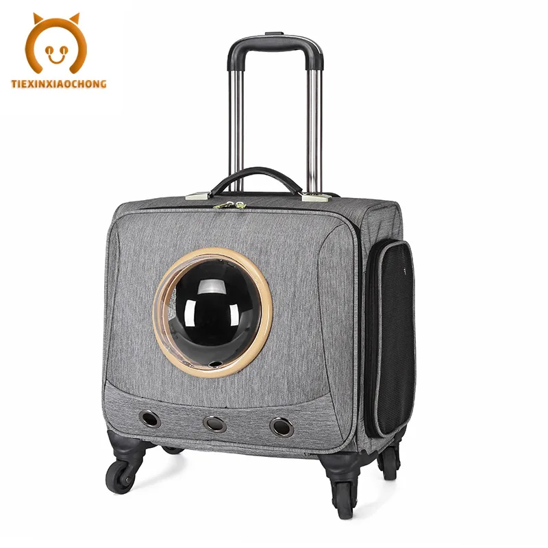 

Trolley Box 18 Inch Universal Wheel Portable Pet Travel Box Cat and Dog Universal Pet Box Pet Trolley Box Dog Carrier