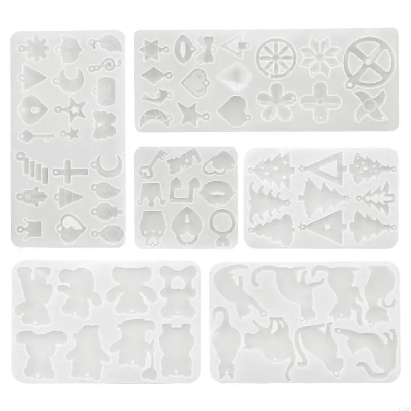 قوالب أقراط السيليكون مناسبة لإنشاء قلادة وأقراط فريدة من نوعها #3