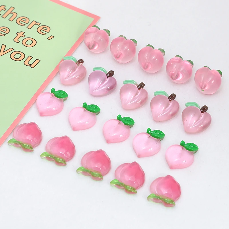 1pcs Diy Handmade Jewelry Accessories Summer Net Red Pink Peach Resin Earrings Hairpin Resin Accessories Material