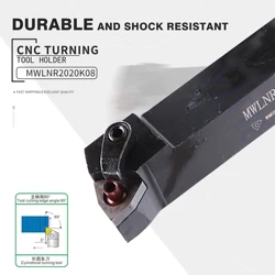 1pc MWLNR1616H06 MWLNR2020K06 MWLNR2525M06 External turning Tool Holder MWLNR1616H08 MWLNR2020K08 CNC Lathe Cutting MWLNL Arbor