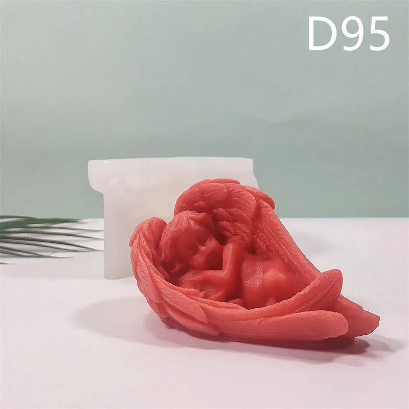 

D95 Sleep Baby Candle Silicone Mold For Epoxy Resin Ornament Chocolate Cake Decoration Homemade Crafts Kitchen Accessories Tool