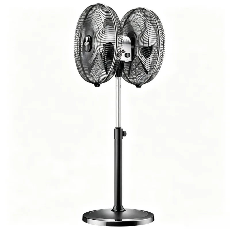 20 Inch Dual Head Oscillating Fan Pure Copper Motor Multi-Speed Control for Patio Restaurant Shop Commercial Industrial Use 220V