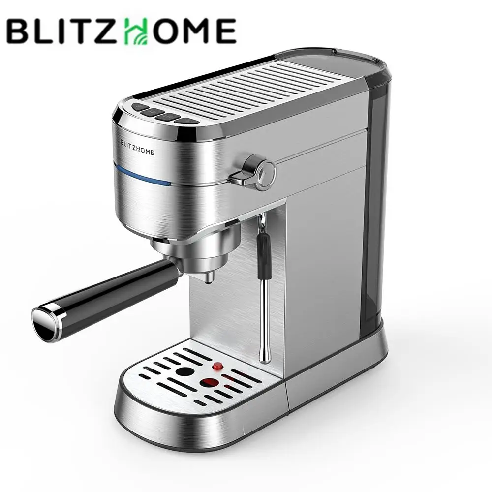 BlitzHome-máquina de Espresso NTC de 15 Bar, máquina de café con Control preciso de temperatura, protección segura, fuselaje completamente metálico,