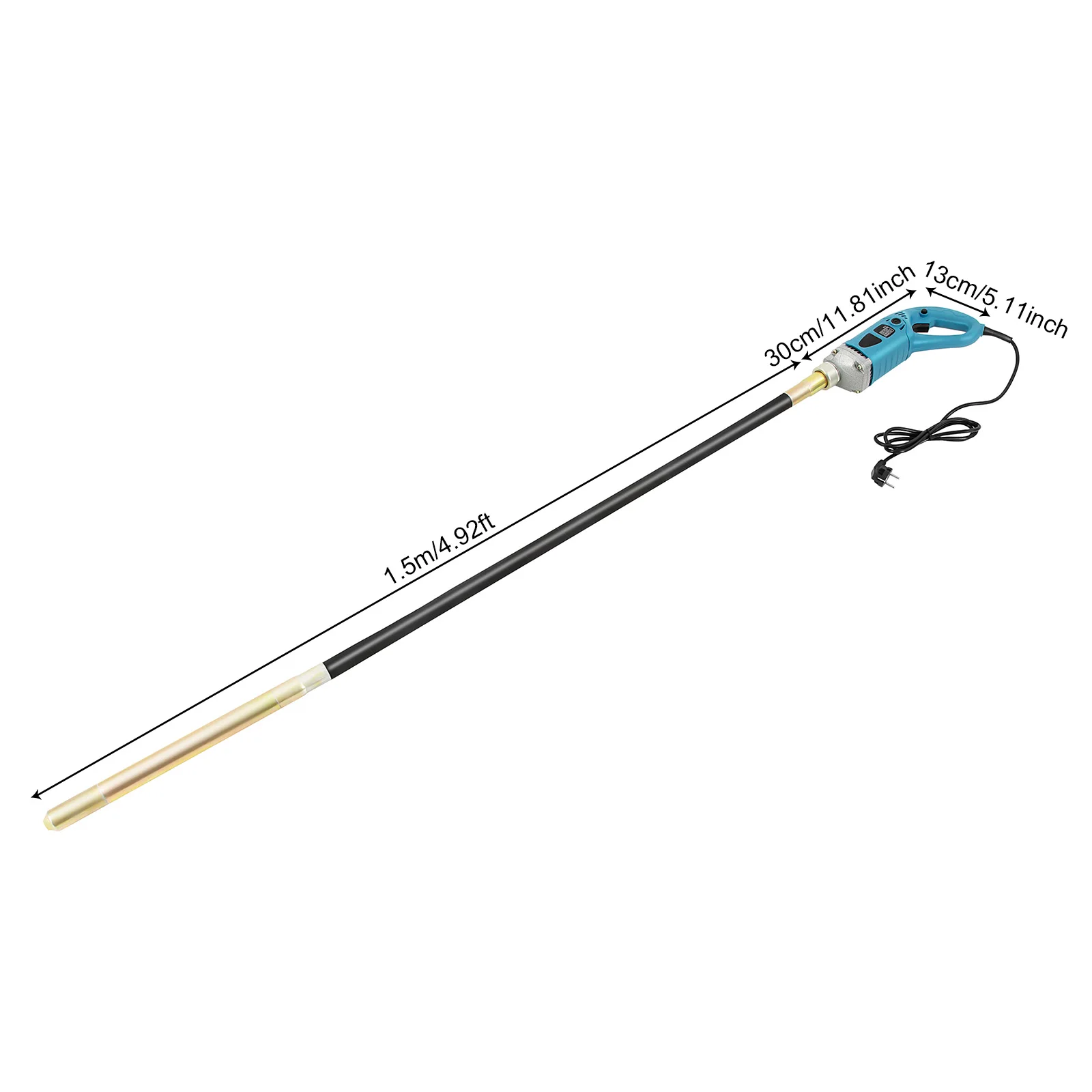 1300W Handheld Elektrische Beton Vibrator Snoerloos Trilgereedschap Beton Mengstaven Bellen Verwijderen 1.5/2m Vibrerende Staaf