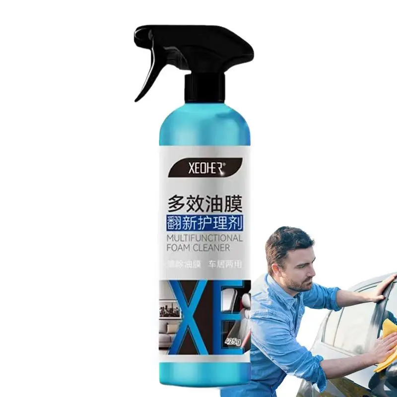 

Glass Cleaner For Cars 425ml Oil Film Remover Refurbishing Agent Refurbishing Care Agent For Car Glass Windshield And Mirrored