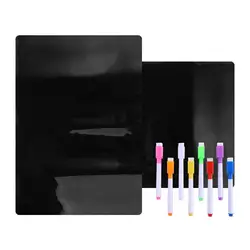 PET Blackboard Stickers School Chalkboard Schedule Magnetic Magnetic Drawing Board 30*21cm Black Kids Gifts