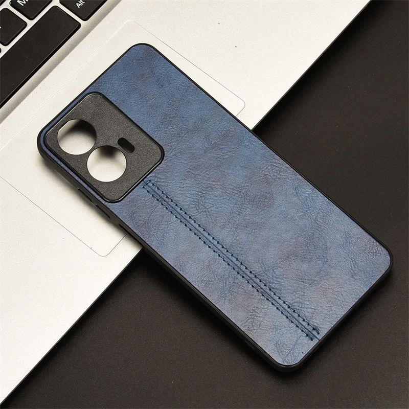 For Motorola Moto E14 Case Suture Soft Edge PU Leather Hard Phone Cover For Motorola Moto E14 Case