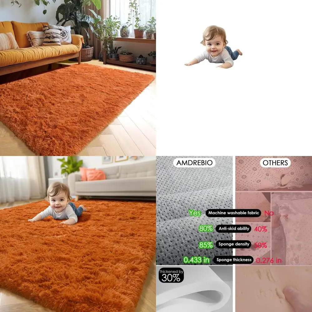 

Коврики Orange Shag для гостиных, плюшевые коврики 5x8 для детских комнат, игровых комнат и детских комнат