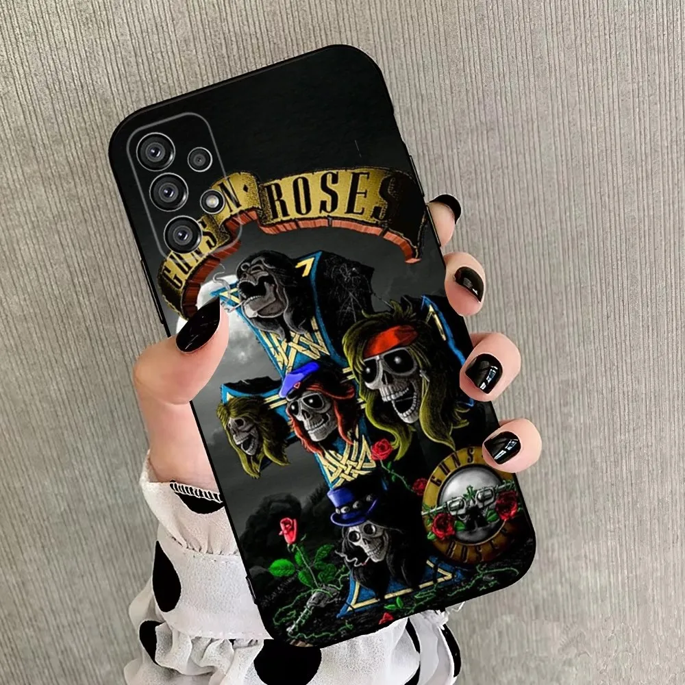 G-Guns N Roses Phone Case For Samsung Galaxy A20,A21s,A22,A31,A32,A52,A53,A72,73,A80,A91 Soft Black Cover