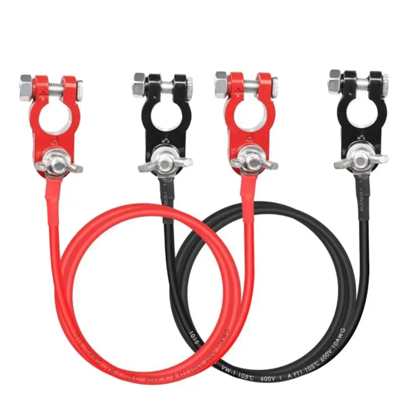 

Professional Tool Battery Terminal Cable 10AWG Auto Battery Lead Aluminum Alloy Connector Clamp For Automotive Marine Solar RV M