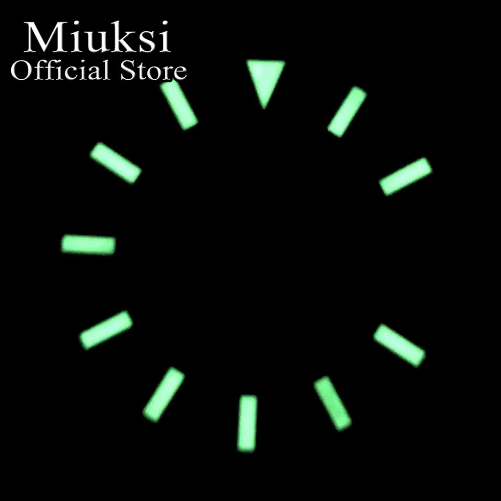 Miuksi 29.2mm black blue silver sterile watch dial duminous fit NH35 ETA2824 2836 Miyota8205 8215 Mingzhu DG2813 3804 movmemt