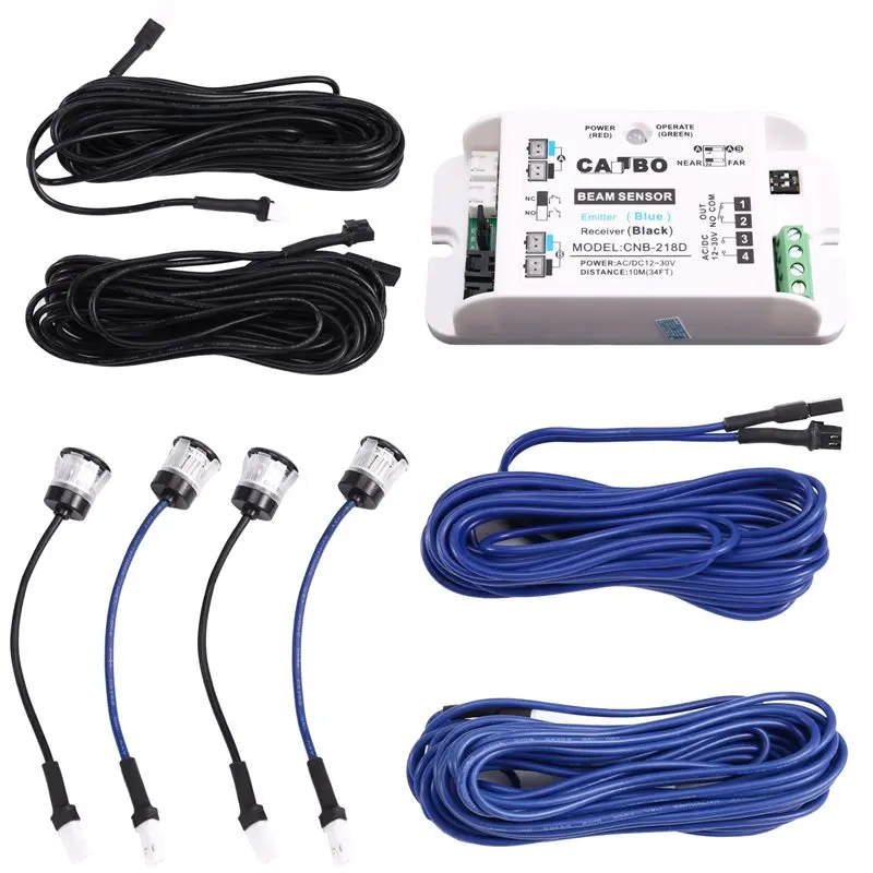 

Distance For Auto-Door Compatible Single Dual White Photoelectric Sensor Detector 10M/30FT Range-A86G