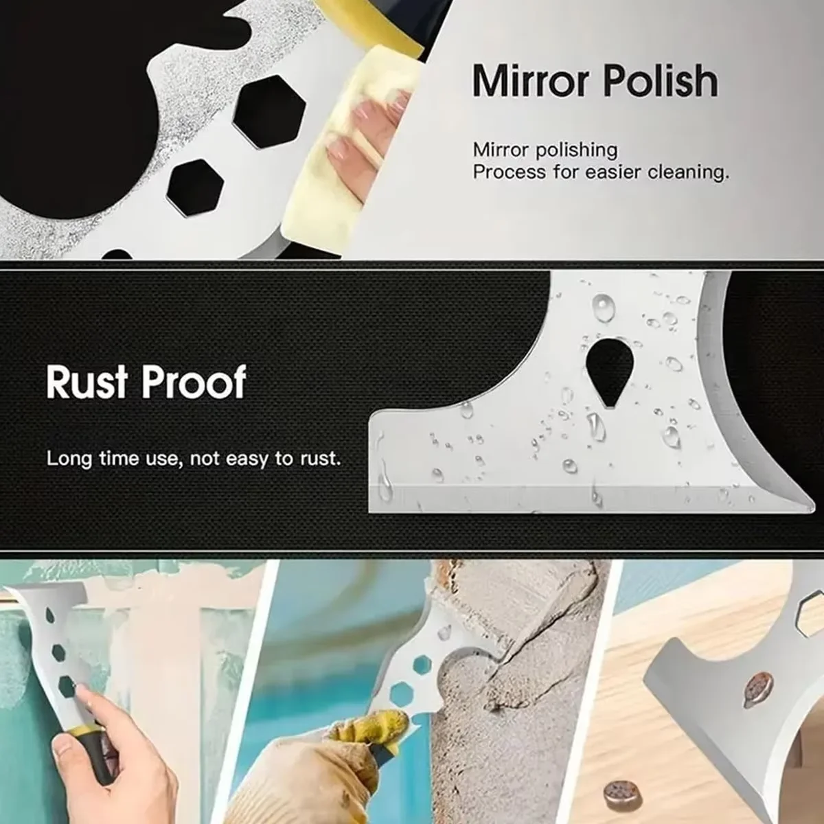 13 in 1 Multi Function Putty Knife Stainless Steel Paint Scraper Wallpaper Removal Tool for Marine Ship Maintenance Yacht Repair