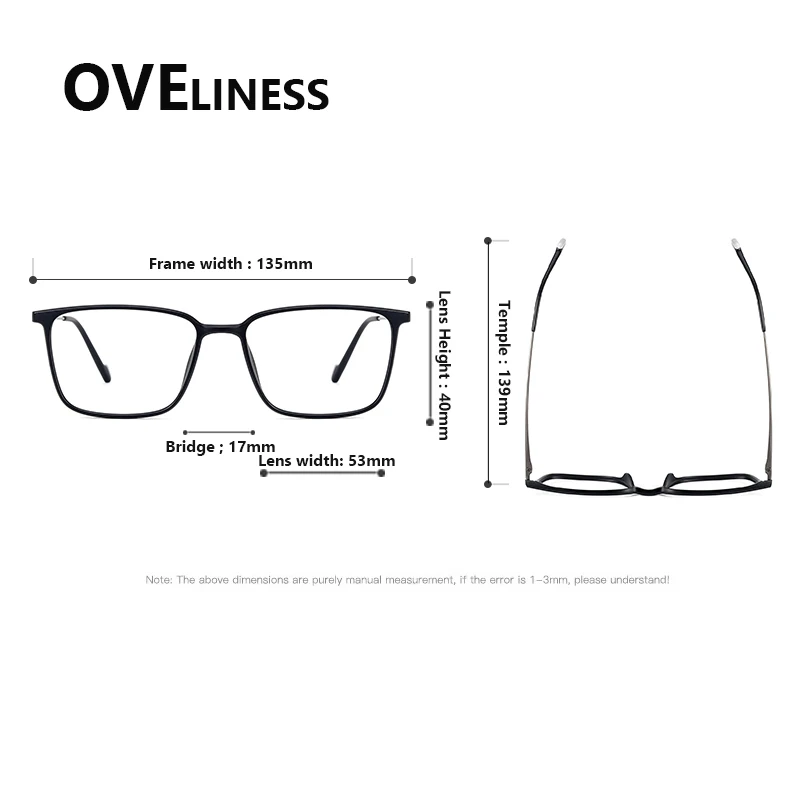 2025 Ultralight Comfortable Men's and Women's Glasses Frame for men Plastic Titanium eyeglasses Frames spectacles full eyewear - Image 6