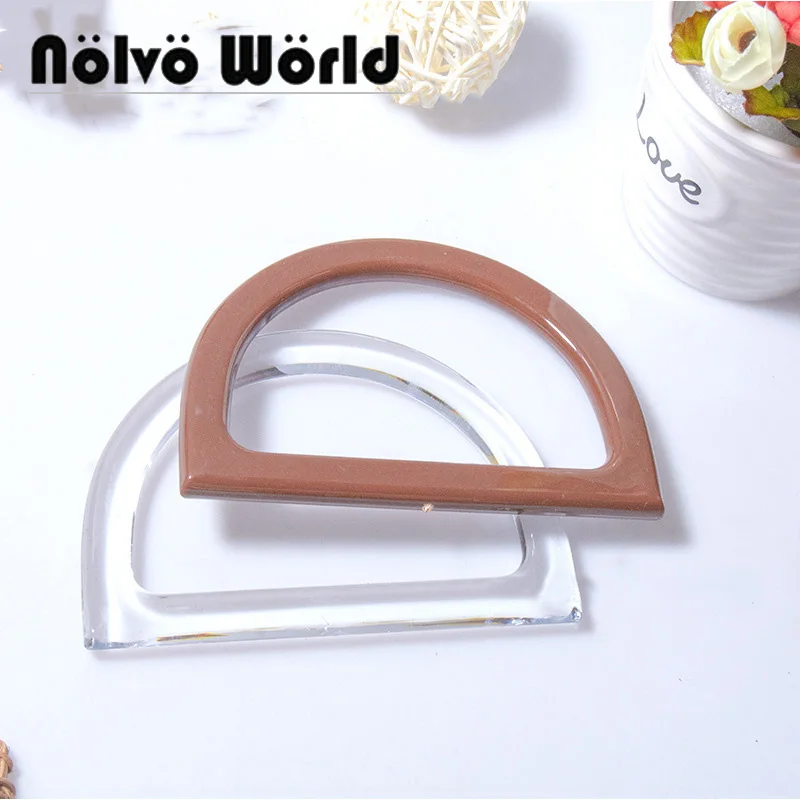 10-20-50 pieces 12x8.5cm Hot Selling Resin Unique 2022 New Style D-Shaped Handle For Fashion Woman Bag Luggage Parts