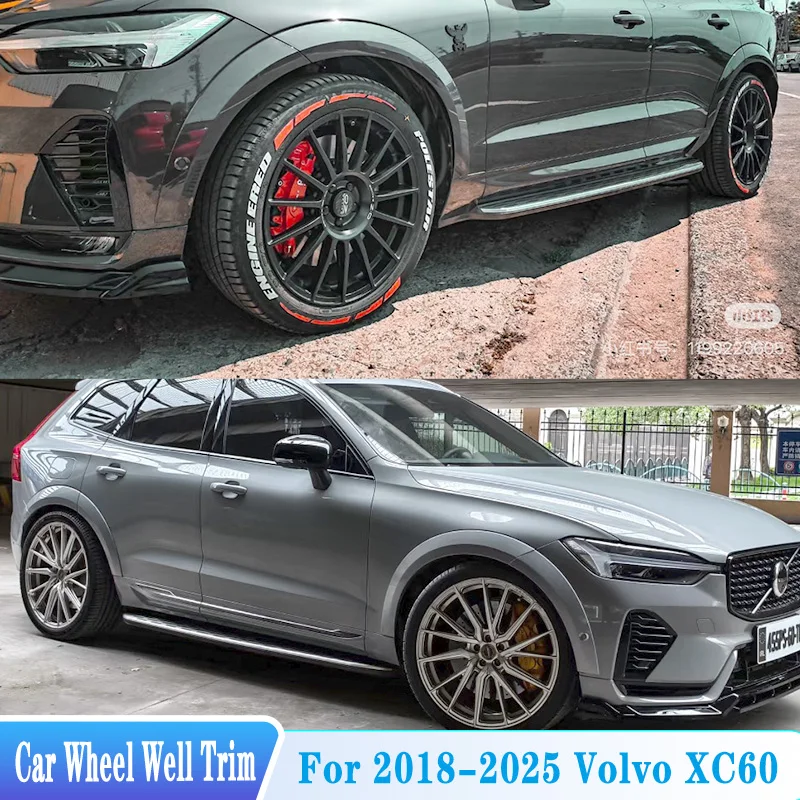 

For 2018-2025 Volvo XC60 Car Wide Wheel Well Fender Extra Flares Wheel Arches Spoiler Tuning Trim Exterior Body kit Accessories