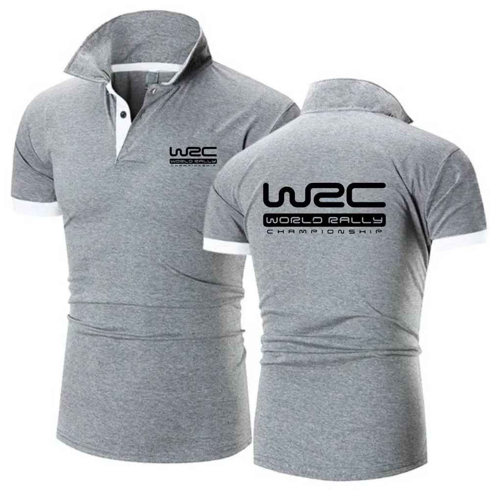 Polos hirts Büro männlich Revers T-Shirt klassische Polos World Rallye Meisterschaft Wrc Herren Kurzarm T-Shirt Mesh Baumwolle Tops T-Shirt