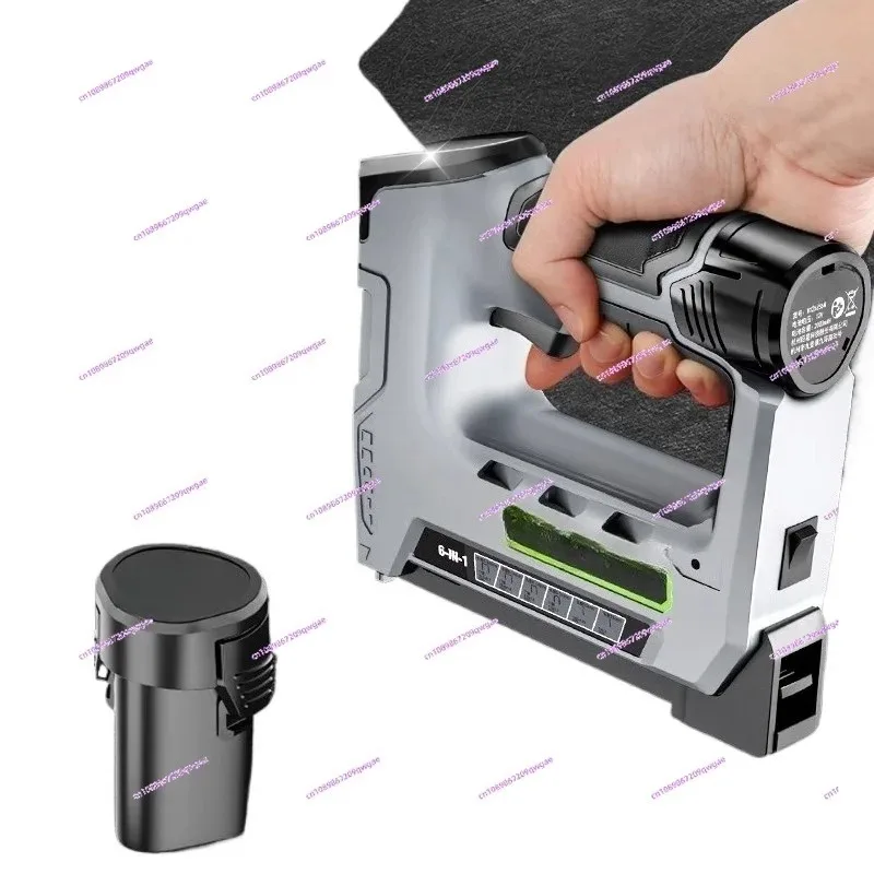 12V Lithium Battery Electric Code Nail Gun - Household/Woodworking Use, F15 Straight Door Nail, Fixing Tool