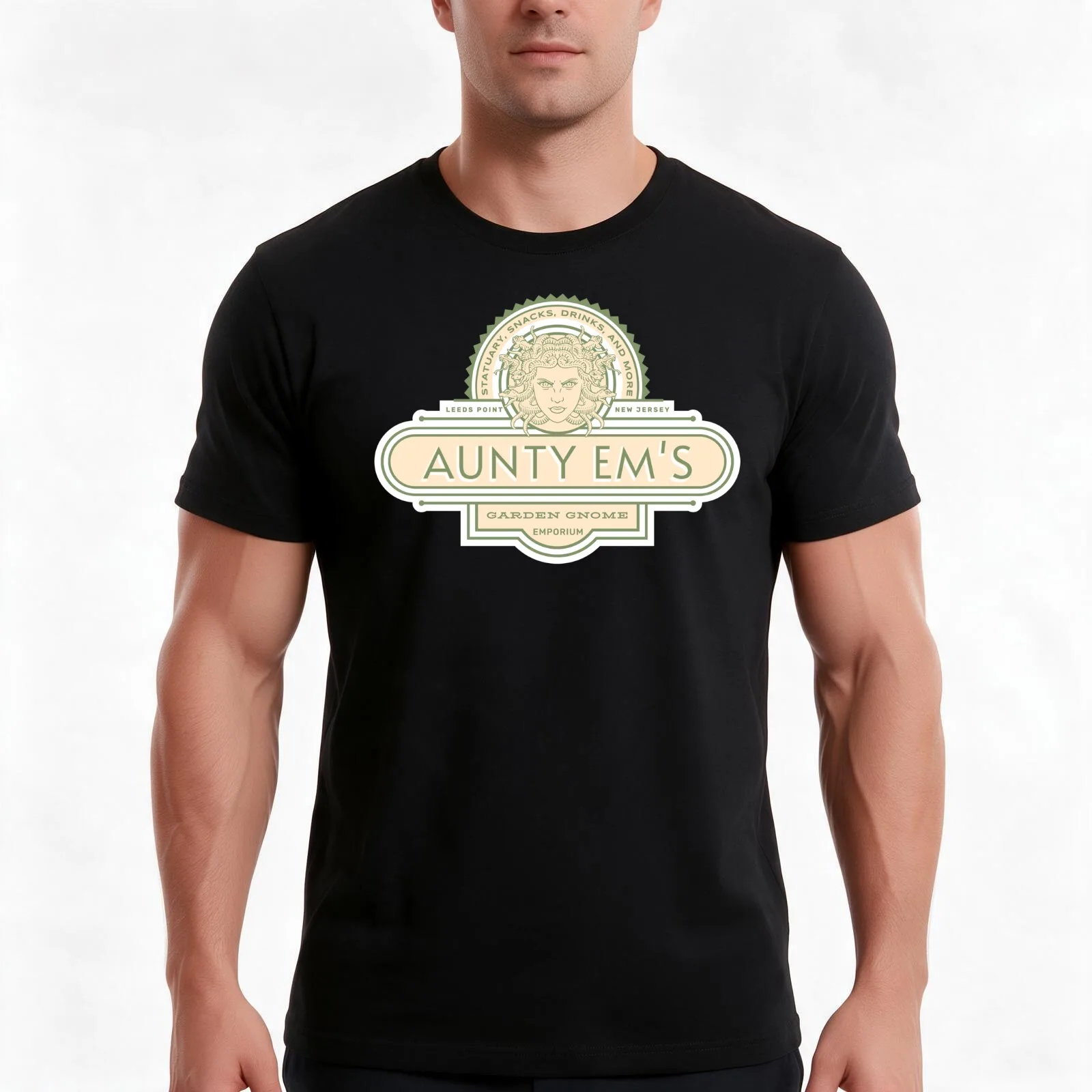 Percy Jackson Aunty Ems Shop T-Shirt Summer Casual Cotton Tee Oversized Streetwear Tops Vintage Graphic Print 100% Cotton