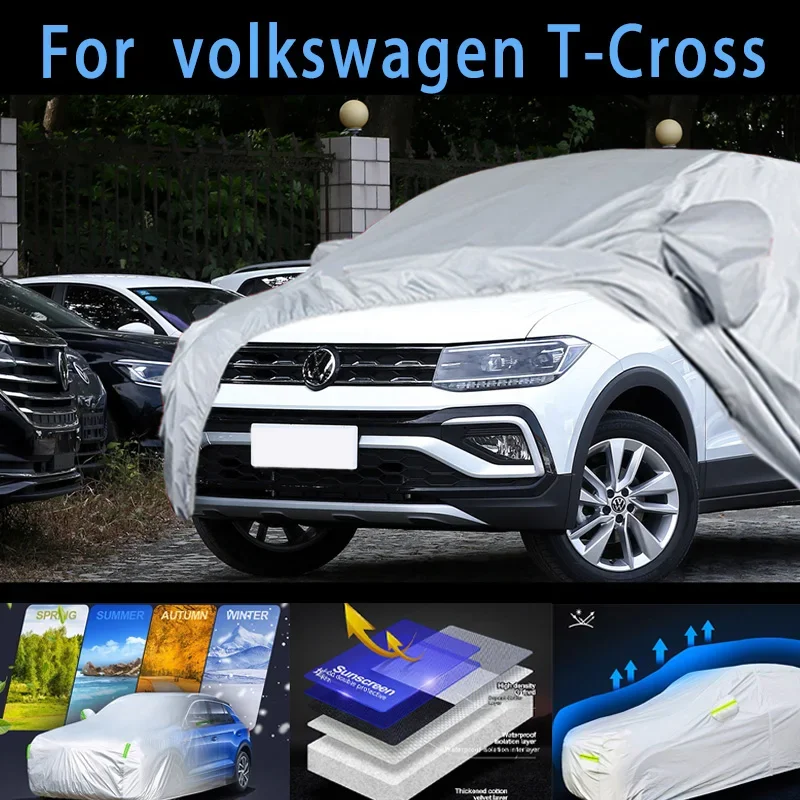 

For volkswagen T-Cross Car protective cover,sun protection,rain protection, UV protection,dust prevention auto paint protective