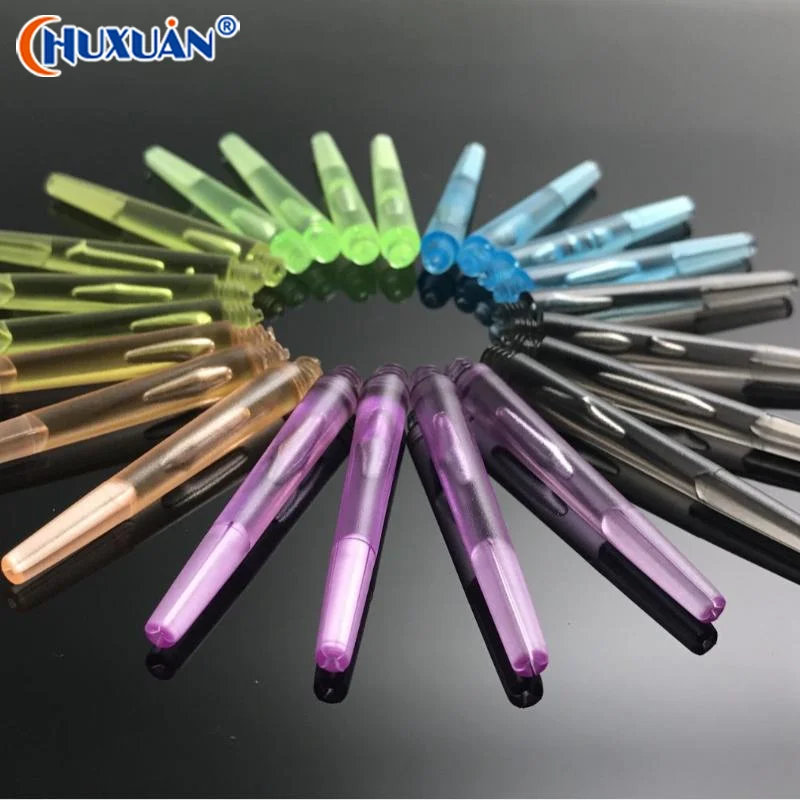 

[Q]12 Pcs 45/35MM Plastic Darts Shafts 4.5mm Screw Thread Transparent Dart Stems With Stainless Steel O Ring For Steel Soft Dart