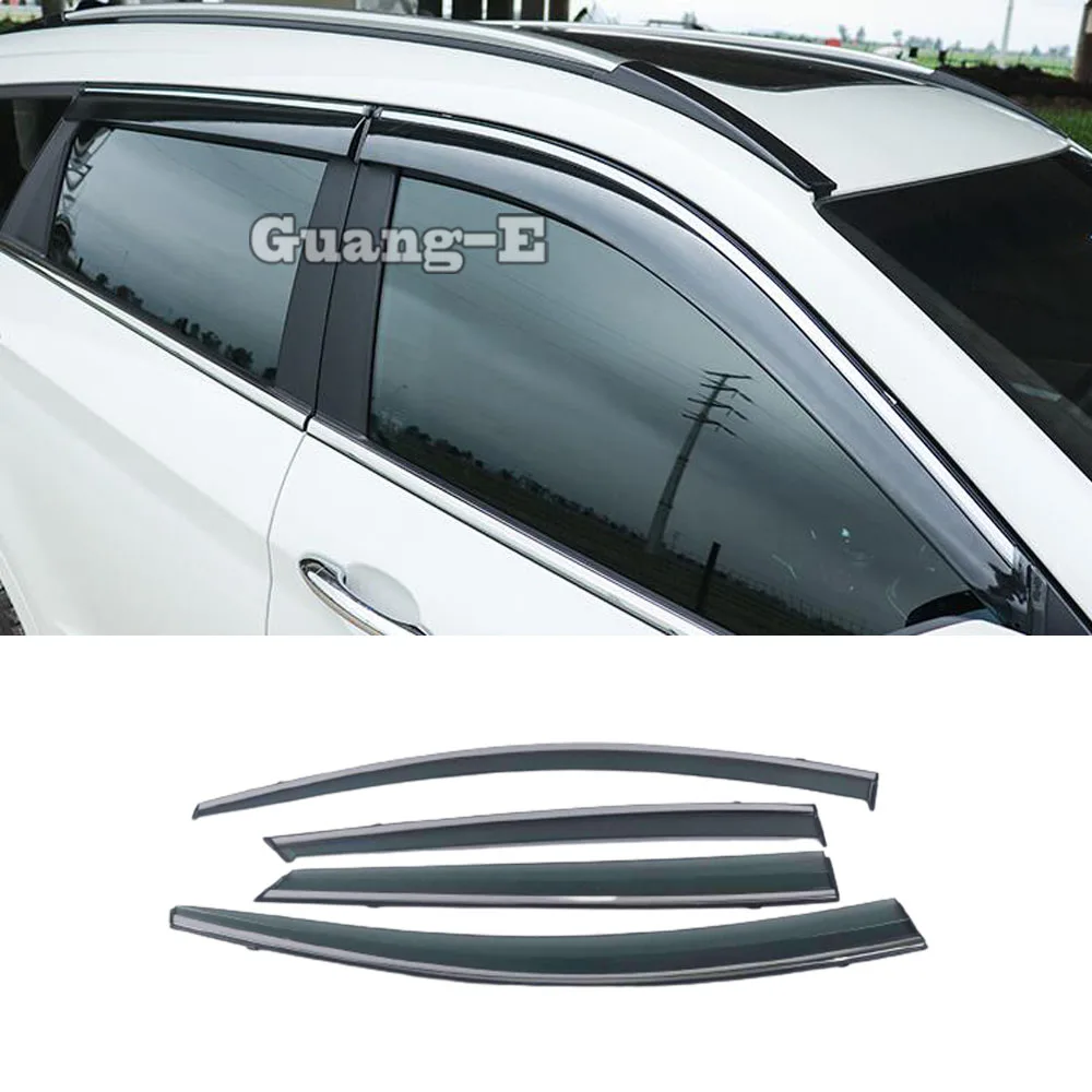 

For Toyota Prius 2016 2017 2018 2019 Automotive Accessories Plastic Window Glass Wind Visor Rain/Sun Guard Vent Frame Stick 4PCS