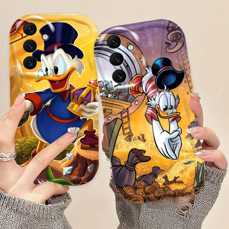 Disney Scrooge McDuck For Samsung A55 A54 A53 A52 A35 A34 A33 A32 A25 A24 A23 A22 A21S A15 A13 A14 5G Wave Oil TPU Phone Case