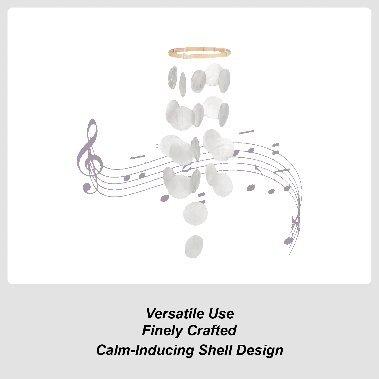 Shell Wind Chimes Yard Beach Windchime Hangable Ornament Boho Soothing Sounds For Wife Girls Beach Home Indoor Porch Garden