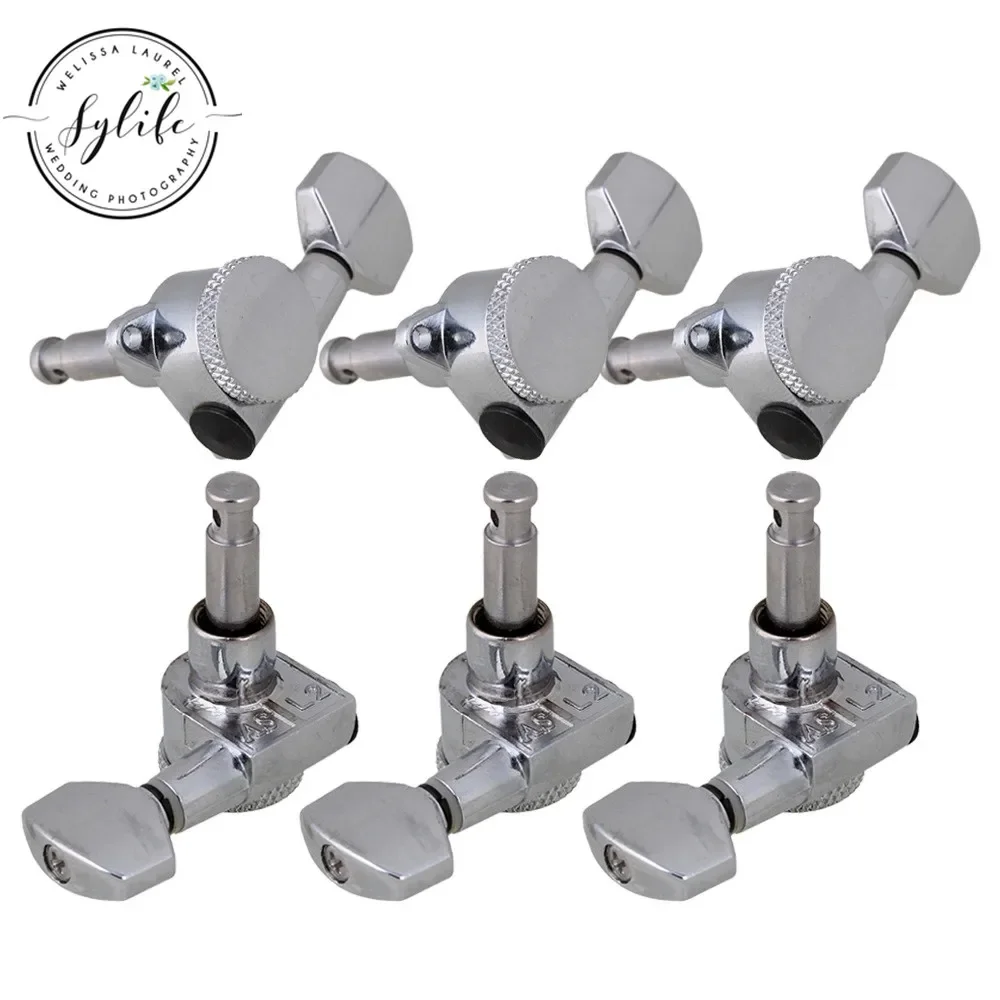 Chrome 6 Left Auto lock string Guitar Tuning Pegs