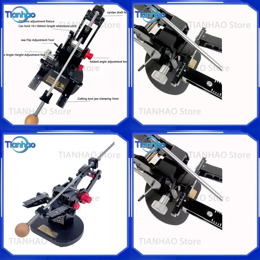 Universal Fixed-Angle Knife Sharpener for All Knives Multi-Angle High-Precision All-Metal Sharpening Tool with Mirror Surface