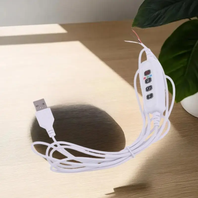 Plant Growth & Live Broadcast Light Control Timing Cable, Usb Powered DC 5V - Available in 1/3/5Pcs