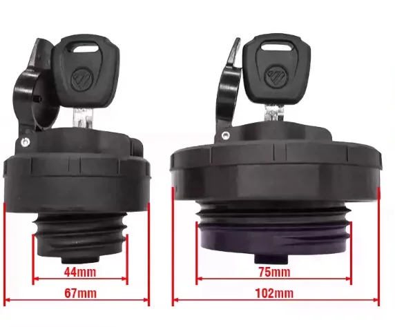 Tapa del tanque de combustible / Tapa de plástico del tanque de combustible / Cerradura del tanque de combustible para Foton Ollin CTS, Aumark S1 S3 S5, Ruiwo ES3 ES5