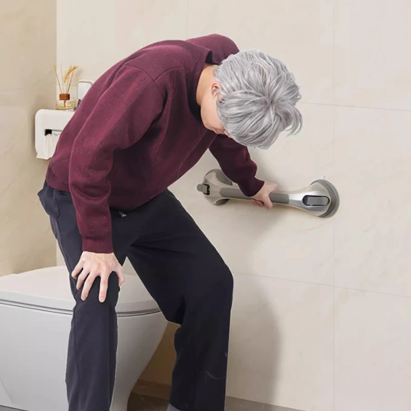 

Drill-Free Safety Grab Bar, Non-Slip Elderly Bathroom Support, Glow-in-the-Dark Toilet Handle, Adjustable Detachable Handrail