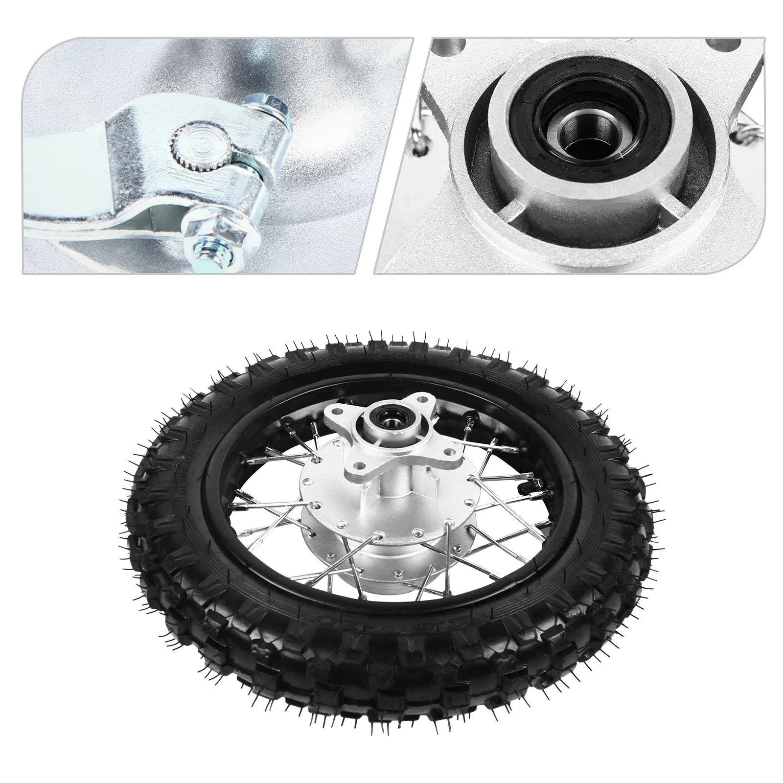 

10 inch Rear Wheel Rim Tire 1.4x10 Rim 255lbs Tire For 50cc-110cc Dirt Bikes