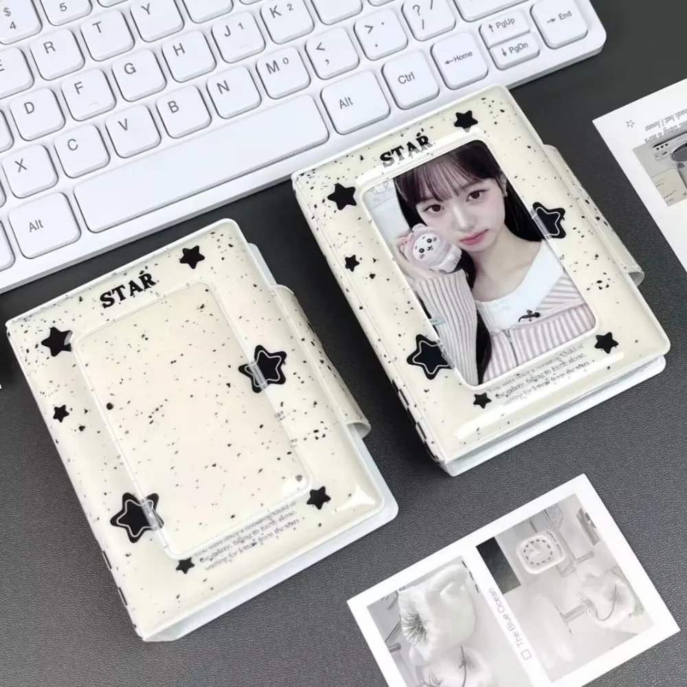 2025 Love Bow Card Album 3 Inch Mini PVC Idol Card Collect Book Collectible Card Album with 16 Internal Pages Photocard Binder
