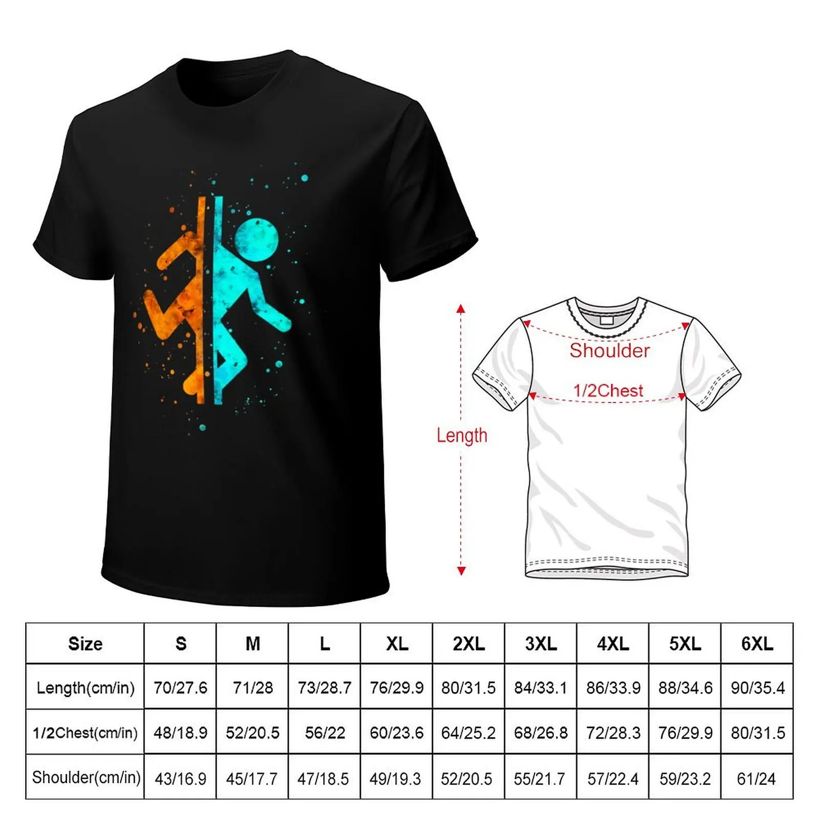 Portal Watercolor Splash T-Shirt man t shirts graphic T-Shirt