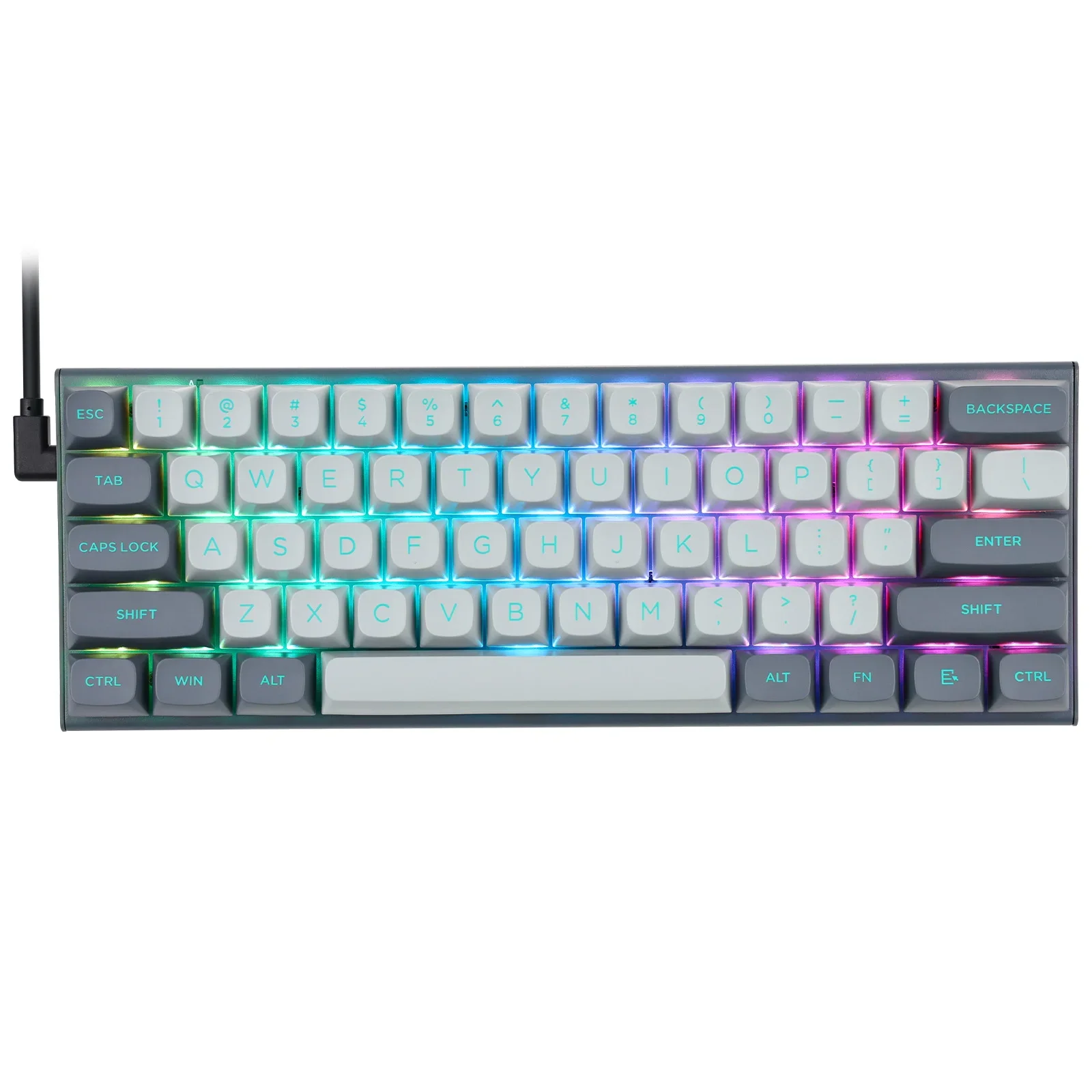 E-YOOSO Hz-61 Wired RGB magnetic axis gray double spell 8K return adjustable key path PBT key