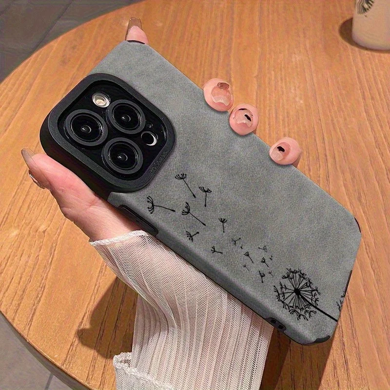 Модный силиконовый чехол для iPhone 17, 16, 14, 13, 12, 7, 11 Pro Max 16 15 Plus X XR XS Max, меховые кожаные чехлы с полной защитой объектива