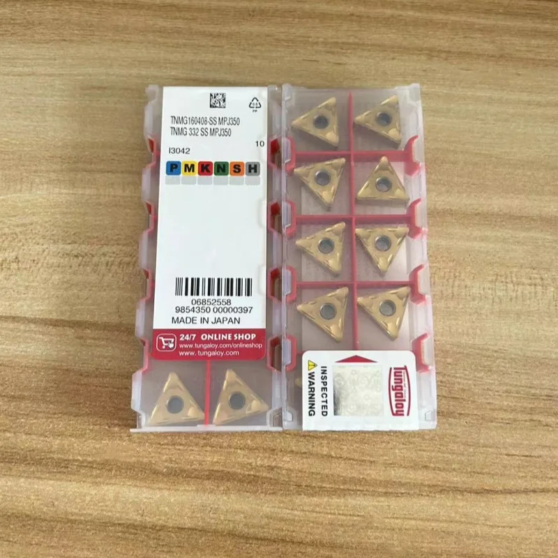 Imagem -02 - Tungaloy-carbide Insere Ferramenta de Torneamento Ferramentas de Corte de Precisão de Alta Qualidade Tnmg160404-ss Tnmg160408-ss Mpj350 10 Pcs