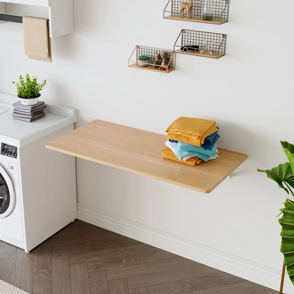 

Laundry Room Folding Table Wall Mounted Folding Table for Small Spaces,Fold Down Desk, Dining Room,45*22*6.5 inches.Furniture
