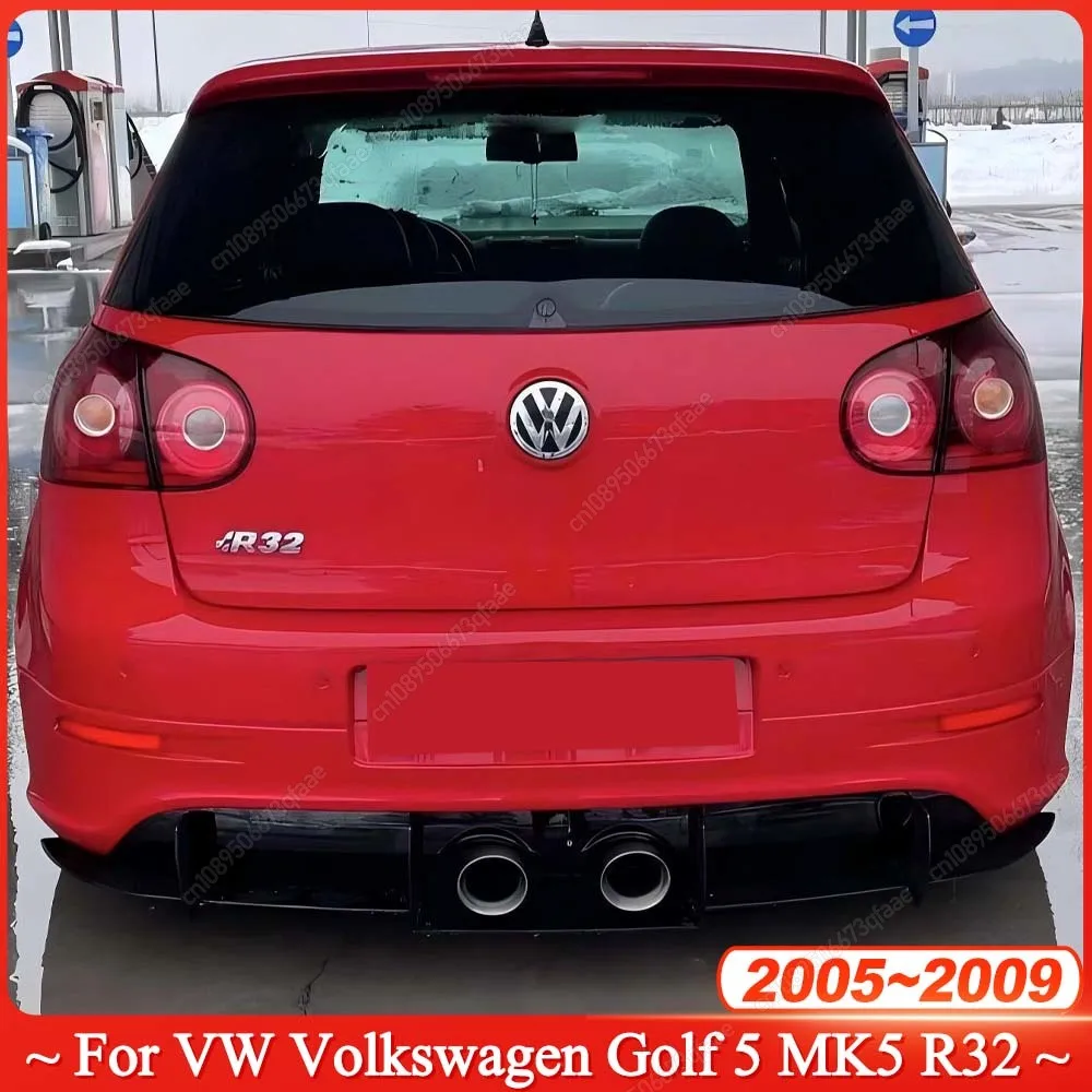 

Задний бампер автомобиля, задний диффузор, задний боковой спойлер, сплиттер для губ, канады для VW Golf 5 MK5 R32 2005–2009 гг., черные комплекты кузова, тюнинг