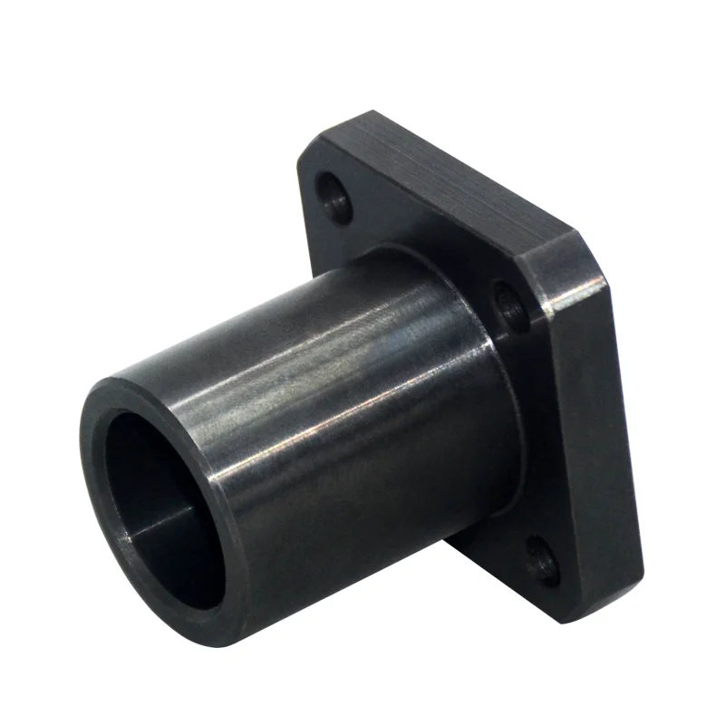 quadrate Carbon steel blackened guide shaft support flange type locking support seat shaft polished rod base bracket