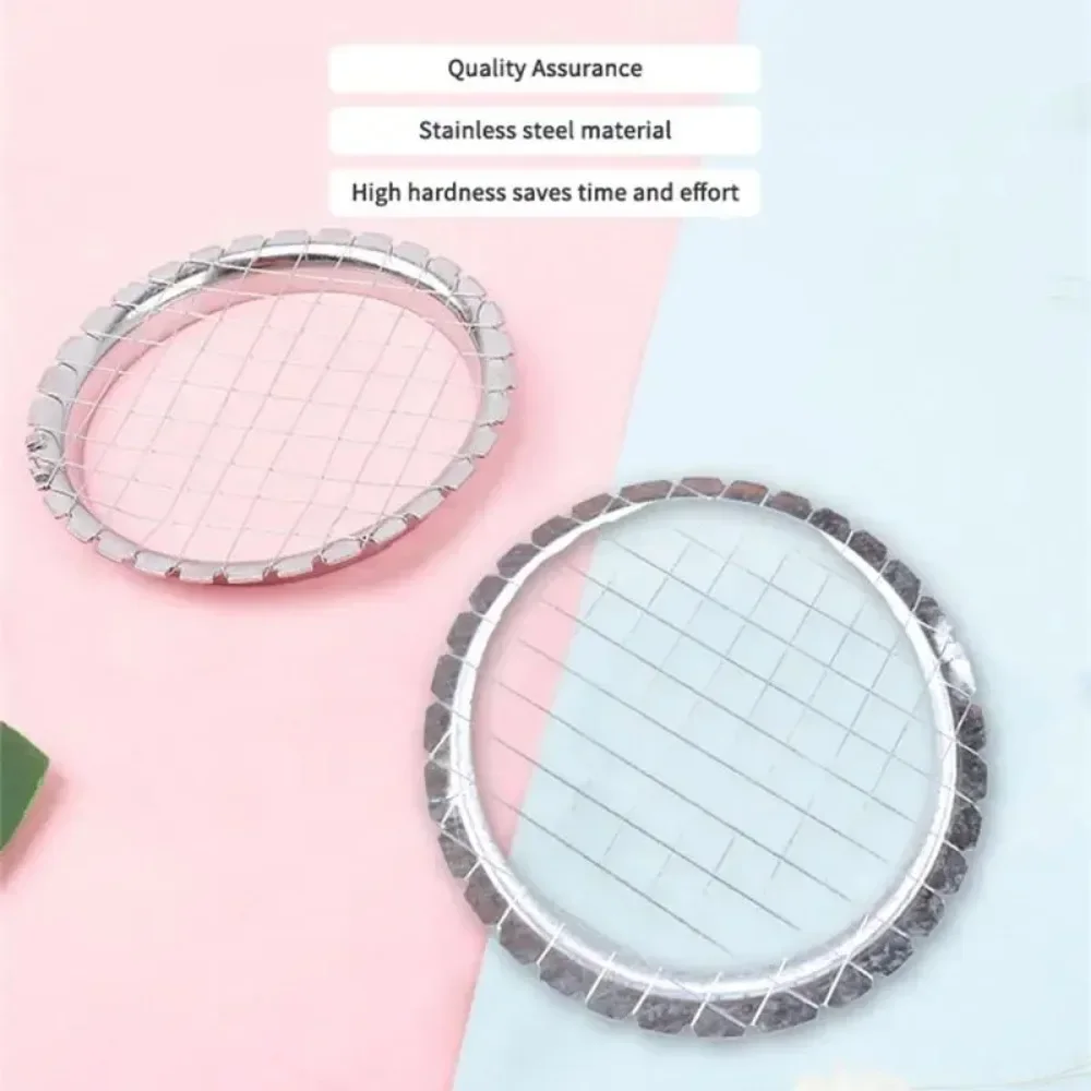 1 Stück Würfel Rundgitterschneider Slicer für Ei, Pilze, Gemüse, Küchenschnittgerät Werkzeuge Zerkleinerer