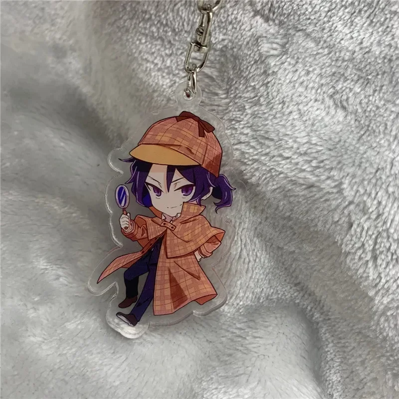 Anime Keychain William James Moriarty Acrylic Keyring Strap Figure Hanging Accessories 6cm