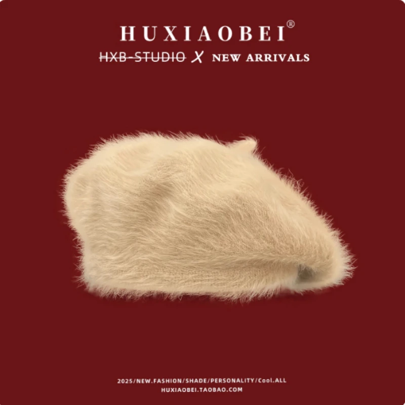 الكورية بلون تقليد الأرنب الفراء قبعة المرأة الخريف والشتاء في الهواء الطلق تنوعا مزاجه الدافئة قبة الرسام قبعة #3
